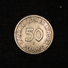 50 Pfennig 1949 J Bank Deutscher Lnder