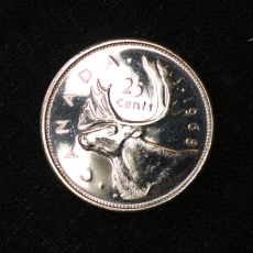 25 Cent 1968 Kanada Canada Spiegelglanz