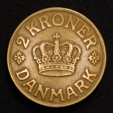 2 Kroner 1925 HCN GJ Dnemark