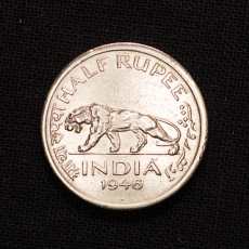 Half Rupee 1946 Indien