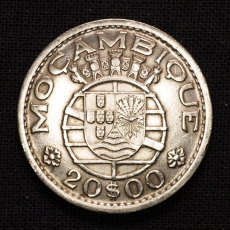 20 Escudos Mocambique 1952 Portugal