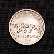 Half Rupee 1947 Indien