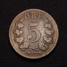 5 re 1876 Norwegen