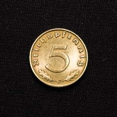 5 Reichspfennig 1939 J