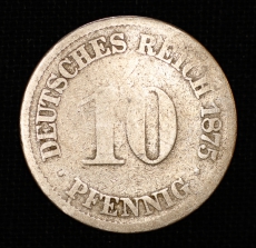 10 Pfennig 1875 Deutsches Reich kleiner Adler