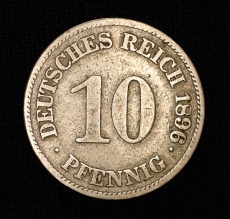 10 Pfennig 1896 E Deutsches Reich groer Adler
