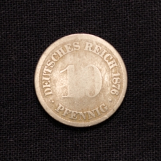10 Pfennig 1876 D Deutsches Reich