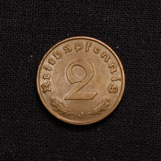 2 Reichspfennig 1939 J Deutsches Reich