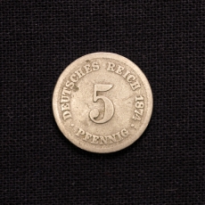 5 Pfennig 1874 G Deutsches Reich
