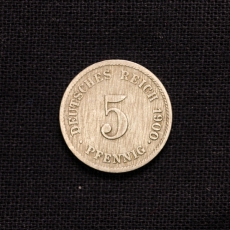 5 Pfennig 1900 J Deutsches Reich