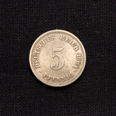 5 Pfennig 1901 D Deutsches Reich