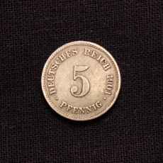 5 Pfennig 1901 E Deutsches Reich