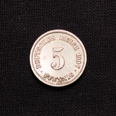 5 Pfennig 1907 G Deutsches Reich