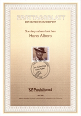 Ersttagsblatt Hans Albers