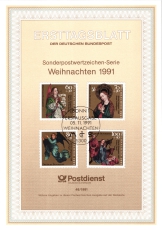 Ersttagsblatt Weihnachten 1991