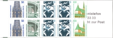 Briefmarkenheft - Sehenswrdigkeiten - 50 + 80 + 10 + 100 Pf (Raritt)