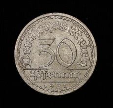 50 Pfennig 1921 A Deutsches Reich