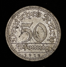 50 Pfennig 1919 A Deutsches Reich