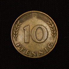 10 Pf 1950 F Bundesrepublik Deutschland