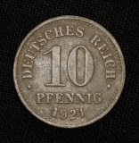 10 Pfennig 1921 Deutsches Reich gro�er Adler