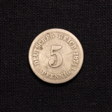 5 Pfennig 1874 G Deutsches Reich