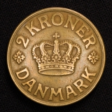 2 Kroner 1925 HCN GJ Dänemark