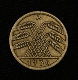 5 Reichspfennig 1936 A Deutsches Reich