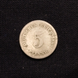 5 Pfennig 1889 D Deutsches Reich