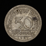 50 Pfennig 1921 F Deutsches Reich