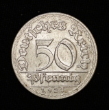 50 Pfennig 1921 D Deutsches Reich