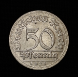 50 Pfennig 1921 D Deutsches Reich