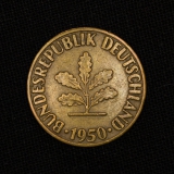 10 Pf 1950 F Bundesrepublik Deutschland