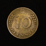 10 Pf 1949 D Bank Deutscher Lnder