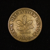 10 Pf 1949 D Bank Deutscher Lnder